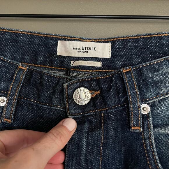 NWT ISABEL MARANT CORSY Jeans High Waist Straight Leg Blue Denim Size 2 Slouchy - Picture 7 of 16